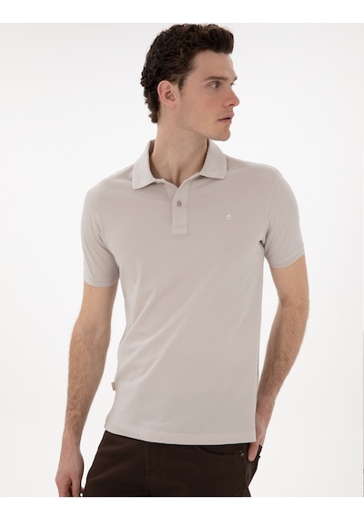 Pierre Cardin Erkek Taş Tişört Basic 50302561-vr049 Taş