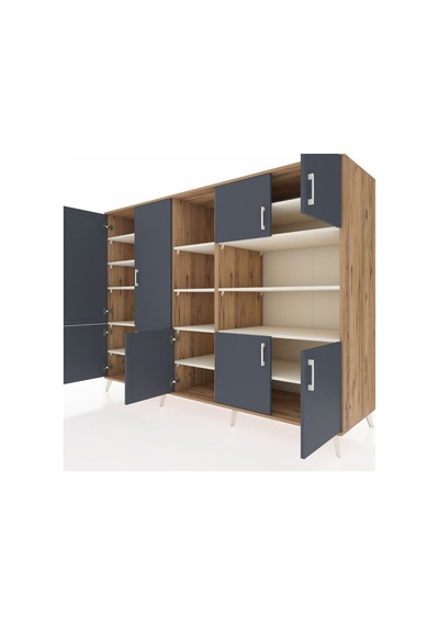 Kronos Dolap 14 Raflı 9 Kapaklı 220x59x163 Çam-antrasit/aytaşı Çam-antrasit/aytaşı Kronos Dolap 14 Raflı 9 Kapaklı 220x59x163 Çam-antrasit/aytaşı Çam-antrasit/aytaşı