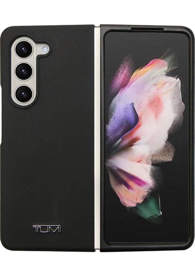 Galaxy Z Fold 5 Uyumlu Kılıf Tumı Liquid Silikon Metal Logo Dizayn Lisanslı Kapak Siyah