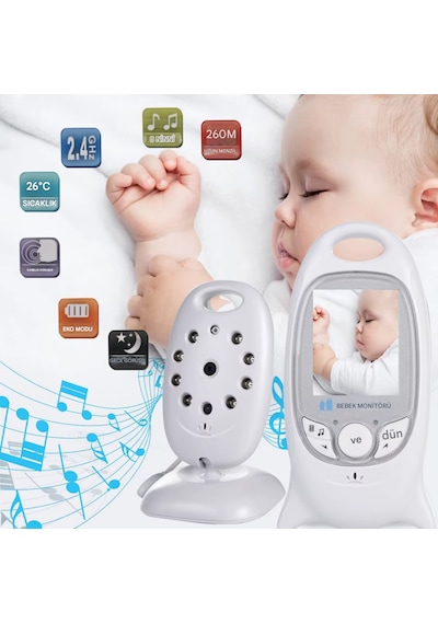 Bebek İzleme Monitörü Kablosuz 2.0 ''lcd Çocuk Bakıcısı Gece Görü