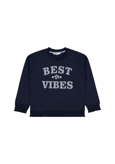 Civil Girls Best Vibes Nakışlı 6-9 Yaş Sweatshirt Lacivert