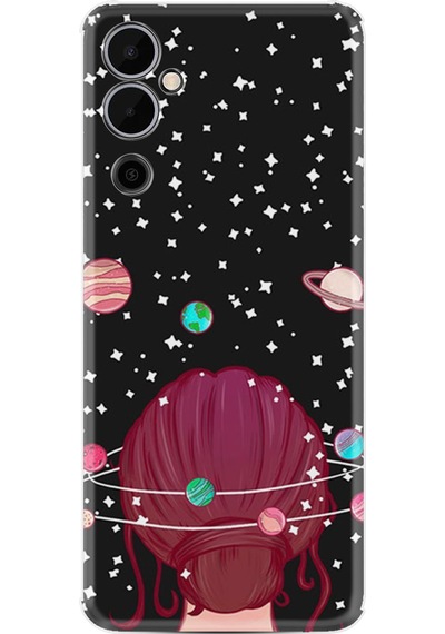 Tecno Pova 4 Pro Kılıf Resimli Desenli Baskılı Silikon Space Woman 1311