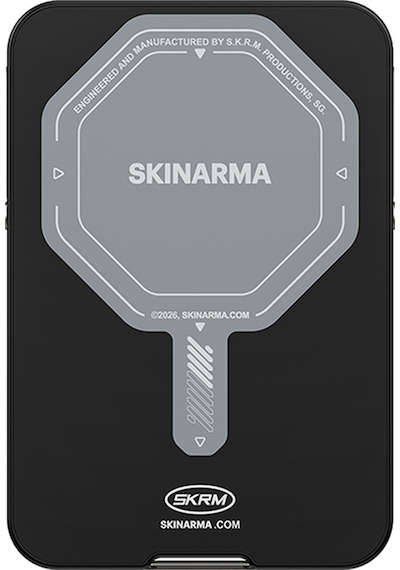 Skinarma Metal Tasarımlı 2 Hazneli Vektor Serisi Magnetik Standlı Kartlık Siyah Siyah