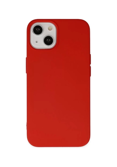 Newface Apple İphone 14 Plus Kılıf Nano İçi Kadife Silikon - Kırmızı