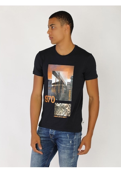 Roberto Cavalli Erkek Tshirt /M.Rob.0421.14024 Lacivert