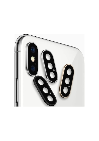 Apple Uyumlu iPhone X Çerçeveli  Kamera Lens Cam