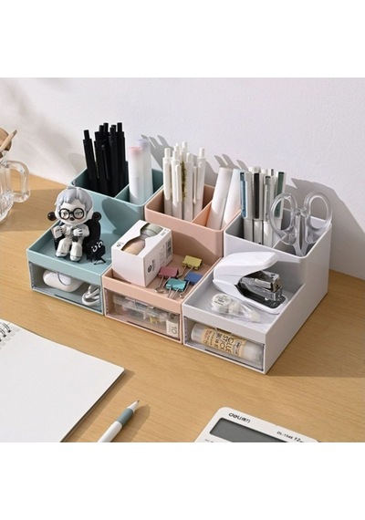 Piev Çekmeceli Bölmeli Çok Amaçlı Düzenleyici Mini 3 Lü Organizer Beyaz