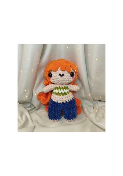 El Yapımı Tek Parça Tığ İşi Peluş: Luffy, Nami, Chopper Amigurumi Çok Renkli