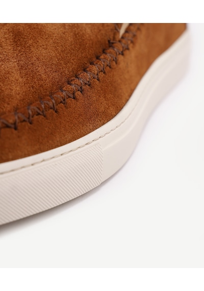 Yargıcı Saraç Detaylı Deri Loafer Kahverengi