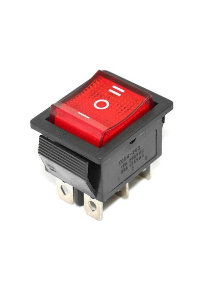 Kcd4 On-Off-On Üç Konumlu Işıklı Anahtar 6 Pin