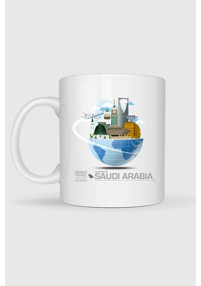 Saudi Arabia Travel Tasarımlı Kupa Bardak