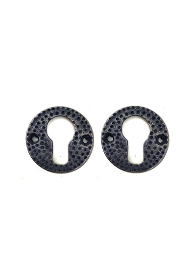Antika Tarz Dekoratif Pirinç Oda Kilit Rozeti - 49mm, Oksit Standart