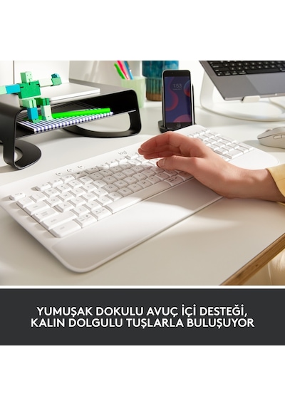 Logitech Signature K650 + M650 Bilek Destekli Klavye Mouse