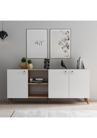 Tanmob Buse Konsol Çam - Beyaz - Ksl0303