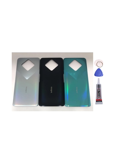 İnfinix Zero 8 Gri Arka Kapak Batarya Kapağı Pil Kapağı Yapışkan Ve Sökme Aparatıyla Beraber Full Set Gri