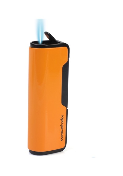 Conquistador Tek Torch Pürmüz Sarı Siyah Metal Puro Çakmağı Cnq-033