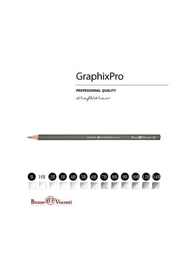 " Graphixpro '' Dereceli Kurşun Kalem Seti. 12 Adet B-14b.
