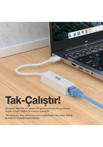 Adp-10 Usb 2.0 To Rj45 10/100 Mbps Ethernet Dönüştürücü Adaptör