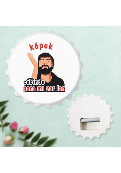 Cebinde Para Mı Var Lan Köpek Tasarımlı Kapak Şekilli Açacak Magnet