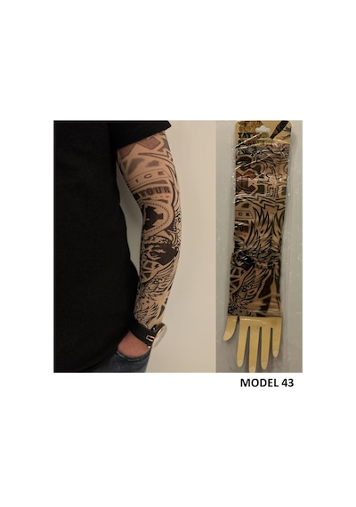 Giyilebilir Dövme 3 Çift 6 Adet Kol Çorap Dövmesi Sleeve Tattoo Set15