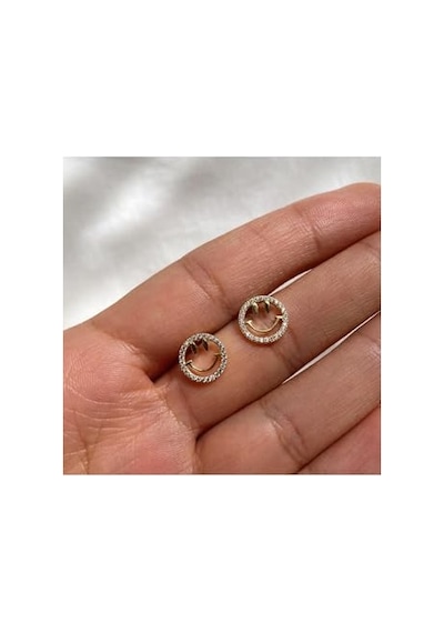 Sb Takı Tragus Piercing Taşlı Çengelli Iğne 316l Cerrahi Çelik 1.2mm Kalınlık 8mm Boy Altın Renk Genel
