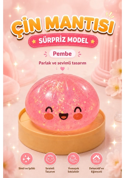 Orijinal Simli Çin Mantısı Squishy Oyuncak Sağlığa Uygun Yıkanabilir Yumuşak Oyuncak Sürpriz Renk Çok Renkli