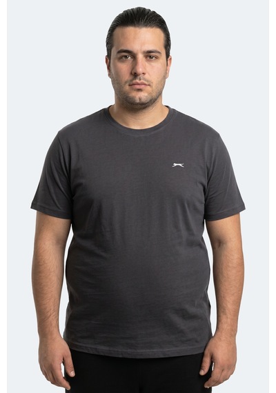 Slazenger Rosalva Jmb Erkek Büyük Beden Koyu Gri Tişört