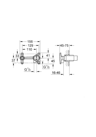 Grohe Duvardan Lavabo Bataryası Için Ankastre Iç Gövde - 32635000