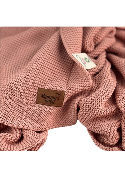 Mummy's Baby Tencel Örgü Bebek Battaniyesi 80x100 Pembe