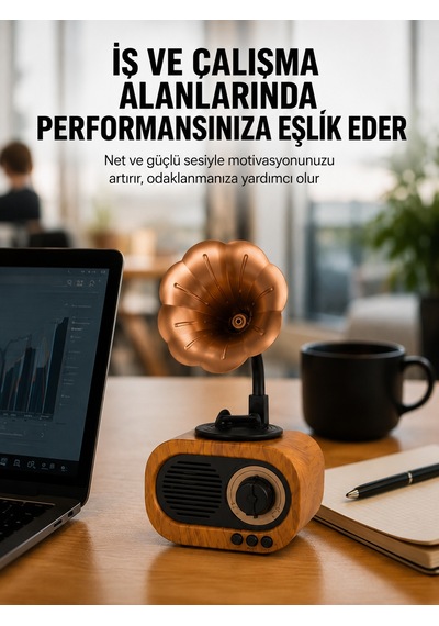 Kablosuz Retro Radyo Hoparlör 5w Güçlü Ses Usb Hafıza Kart Destekli Yeni Nesil - Lisinya