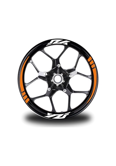 Yzf Yazılı Neon Turuncu Takım Jant Sticker Modeli
