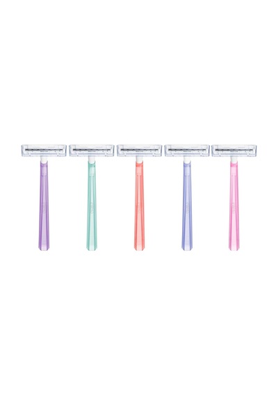 Twin Lady Sensitive Shaver 5'li Kadın Tıraş Bıçağı, 2 Bıçaklı Kullan At Tıraş Bıçağı, 2 Paslanmaz Çelik Bıçak 2li Paket