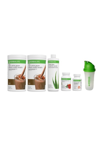 Herbalife Mega Pack 2 Çikolata Shake+1 Aloe Içecek + 100g Çay Klasik+ Thermo + Shaker