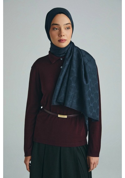Maisa Neda Pamuk İpek Şal 70 190 Cm - Antrasit 4415