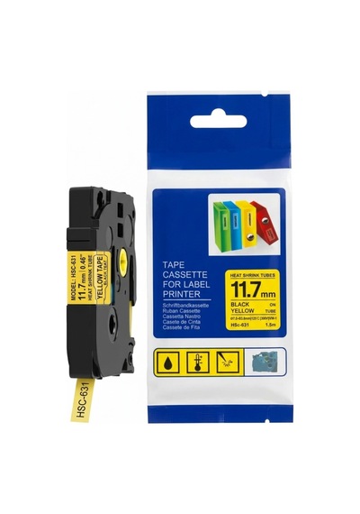Ufly Hsc631 Isıyla Büzüşen Kablo Tanımlama Borusu 11,7mm Sarı Heat Shrink Tube 1.5 M
