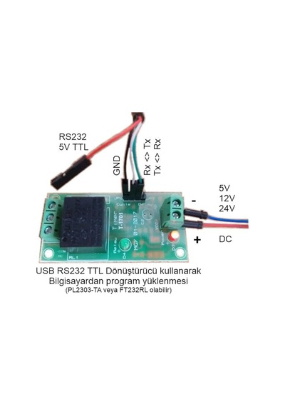 T-1701 Zaman Saati Röle Modülü - UART Programlanabilir Timer