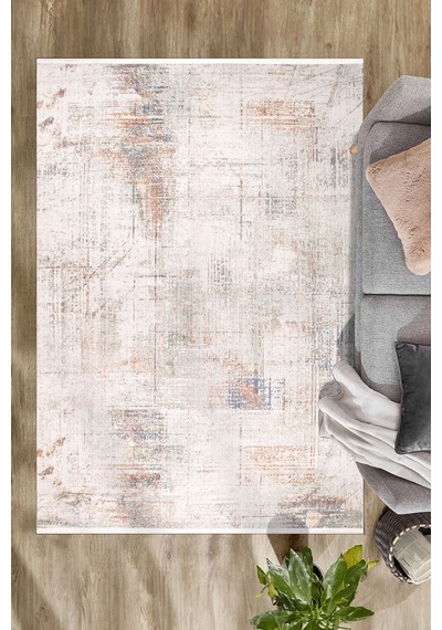 Polipropilen Polyester Pamuk Tabanlı Dokuma Halı Otantik Modern Salon Mutfak Halısı Beige Rengi G0681a Bej