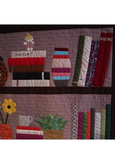 Patchwork Üç Raf Kitaplık Duvar Panosu
