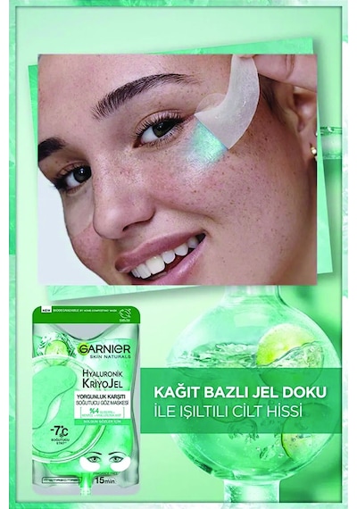 3 Adet Garnier Hyaluronik Kriyojel Yorgunluk Karşıtı Soğutucu Göz Maskesi