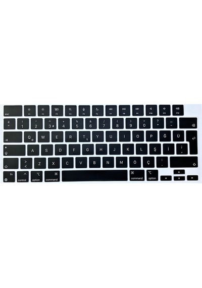 Apple Uyumlu MacBook Pro 14.2' 2021 A2442 M1 Silikon Klavye Koruyucu Türkçe