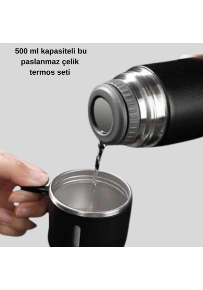 500 Ml Paslanmaz Çelik Termos Vakum Yalıtımlı, Sızdırmaz, 8 Saat Isı Koruma Çok Renkli