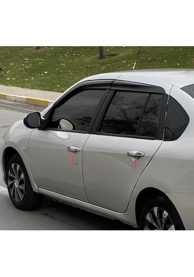 Ebal Otomotiv Renault Clio 3 SYMBOL Krom Kapı Kolu 4 prç. 2009-2013 P.Çelik