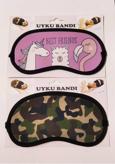 Bi Dünya Saat Aksesuar 2 Li Uyku Bandı Eğlenceli Figürlü Her Yaşa Uygun Renkli - 240005715 Renkli