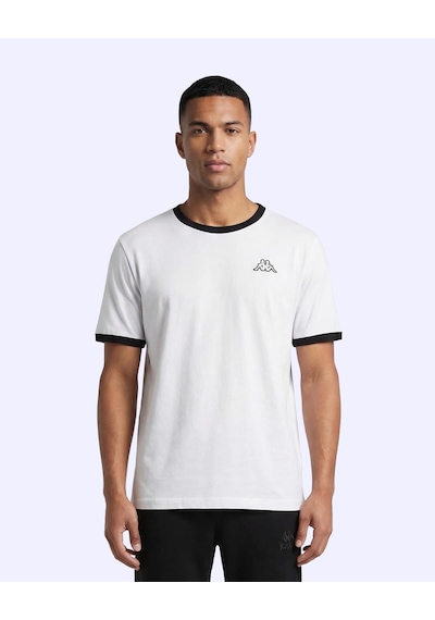 Kappa Logo Pawel Erkek Beyaz-siyah Regular Tişört