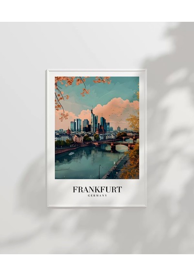 Çerçevesiz Poster Frankfurt Vintage