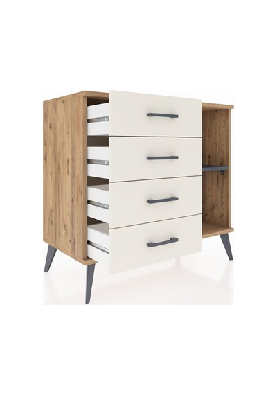 Hyperion Şifonyer Tek Raflı 4 Çekmeceli 88x44x80 Çam-antrasit/aytaşı Antrasit/aytaşı Hyperion Şifonyer Tek Raflı 4 Çekmeceli 88x44x80 Çam-antrasit/aytaşı Antrasit/aytaşı