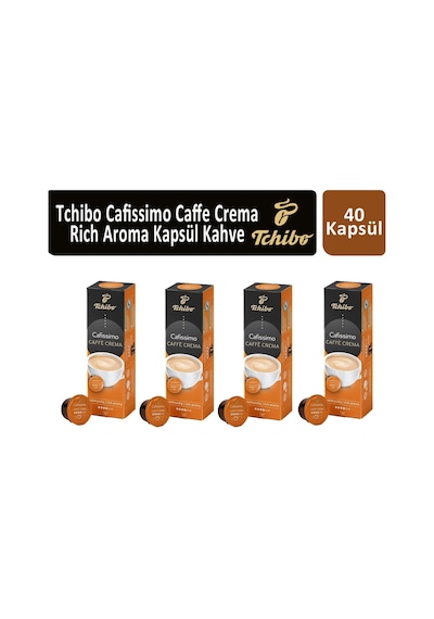 Tchibo Cafissimo Caffe Crema Rich Aroma Kapsül Kahve 4 x 10'lu
