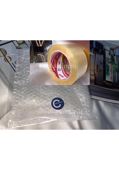 Koli Bandı 45 Mm X 100 M Güçlü Kaliteli Şeffaf Koli Bandı + Balonlu Patpat 100 Cmx45 Cm Koli Bant + Patpat Diğer