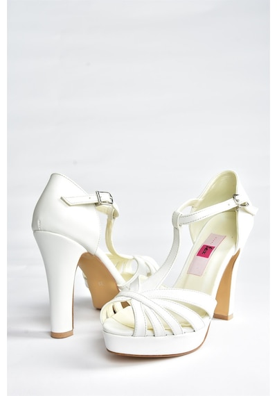 Fox Shoes Beyaz Platform Topuklu Kadın Ayakkabı M348010009 Beyaz