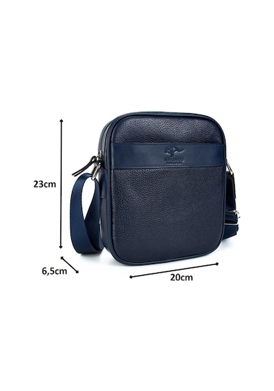 Hakiki Deri Postacı Çanta Lacivert Unisex Kangaroo Kıngdom 8875-L